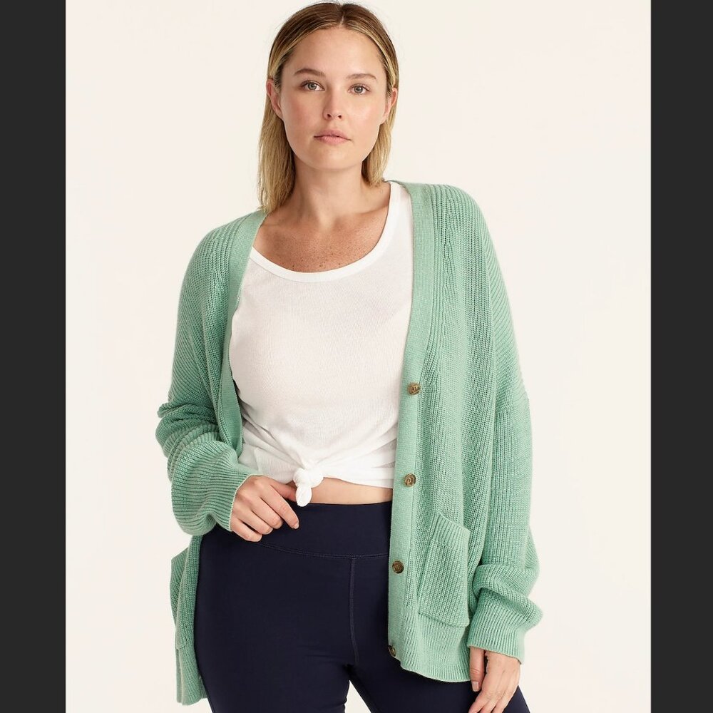 Cotton-cashmere washable cardigan